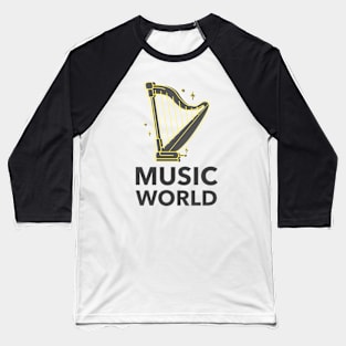 Music World Baseball T-Shirt